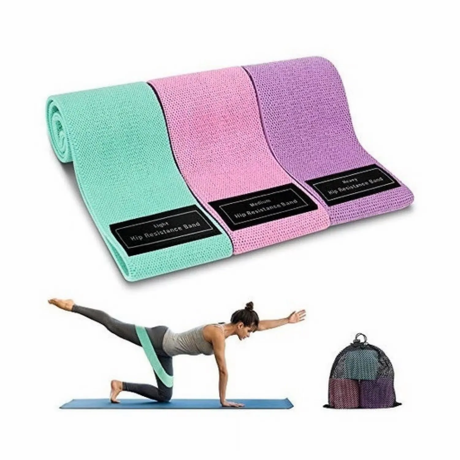 Set banda elastica circulares tricolor