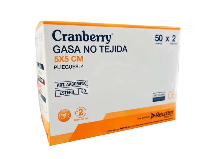 Gasa no tejida 5x5cm caja 50unidades